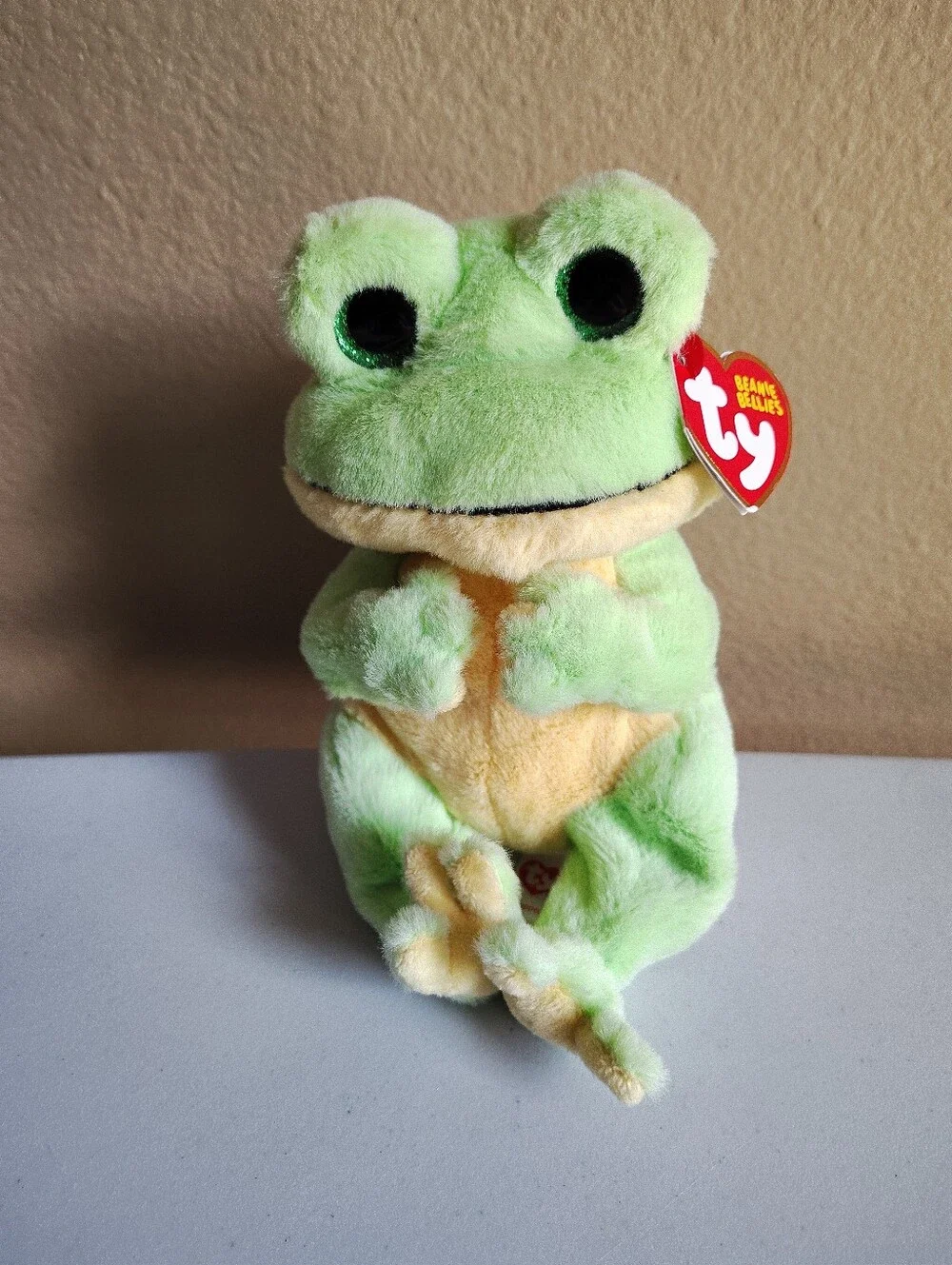 Ty Beanie Boos Lot of 4 Owl Leopard Frog Frizzys Monster Plush Stuffed Animals